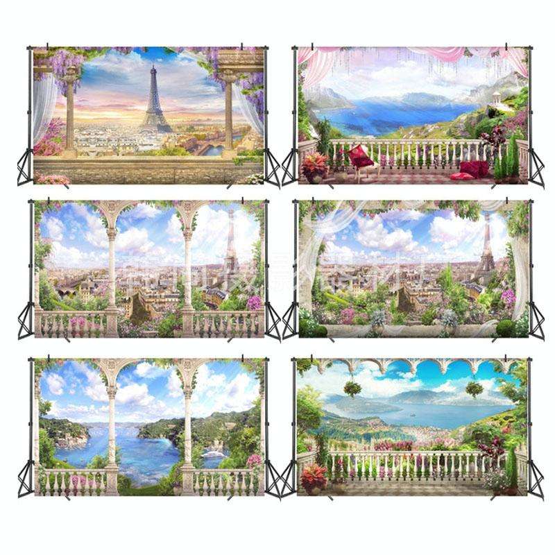 3m x 1.8m Scenery Seamless Party Photo Selfie Photography Background Cloth(KF01)
