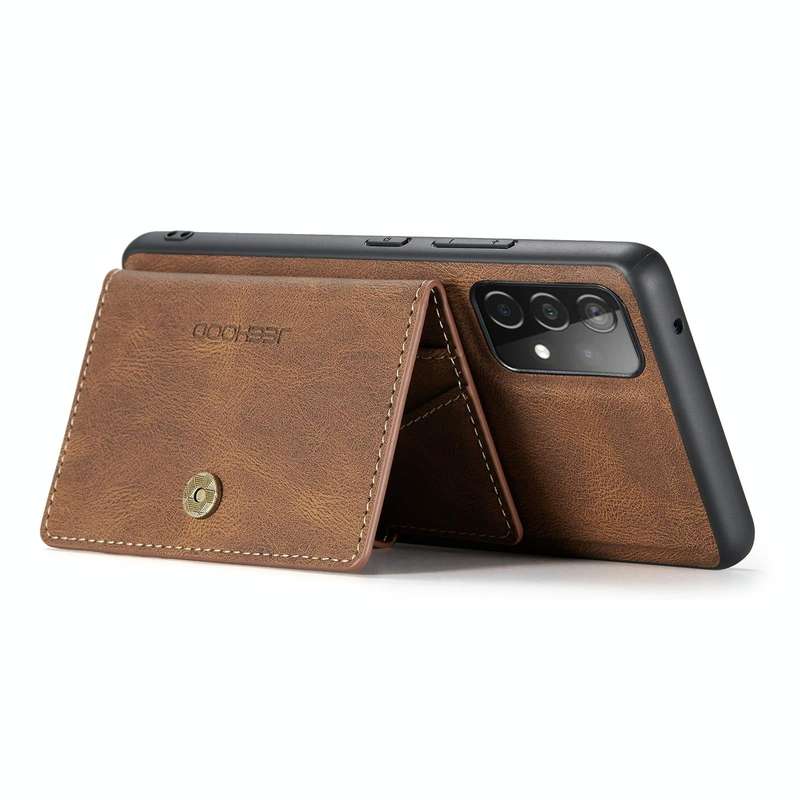 For Samsung Galaxy A33 5G JEEHOOD Retro Magnetic Detachable Phone Case with Wallet & Card Slot & ...