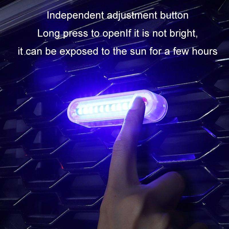 Motorcycle Electric Car Anti-Rear Collision Solar Strobe Warning Light, Specification: Blue Light