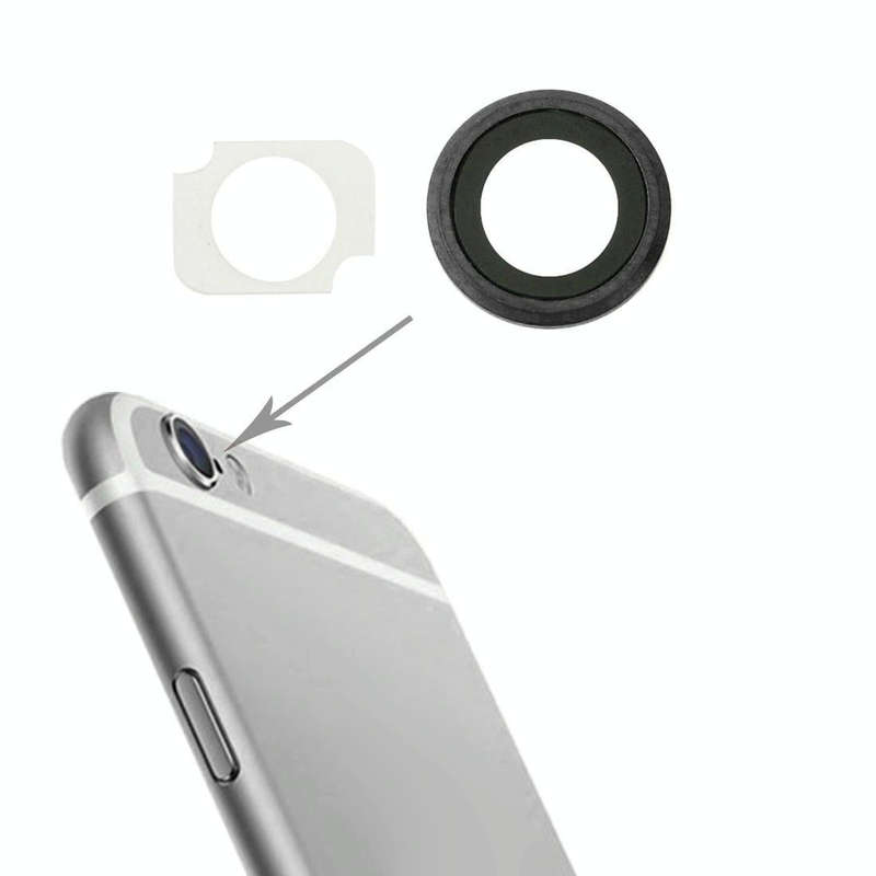 10 Pairs / Set Rear Camera Lens Ring + Flashlight Bracker for iPhone 6 Plus & 6s Plus(Grey)