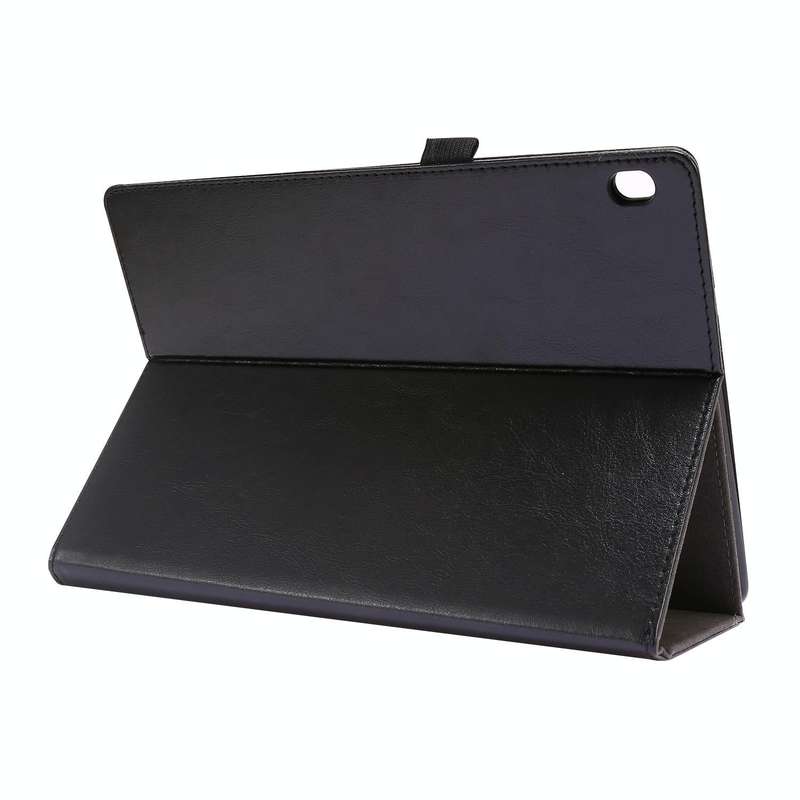 For Lenovo Tab M10 Crazy Horse Texture Horizontal Flip Leather Case with 2-folding Holder & Card ...