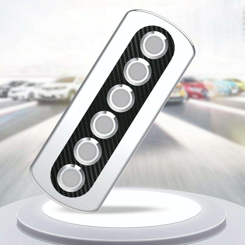 Yacht / RV Modified 6-position Button 12V 20A IP66 Carbon Fiber Panel Switch (Red Light)