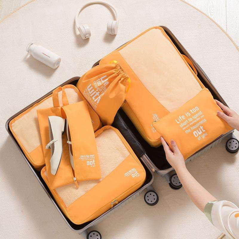RH2203 6 In 1 Travel Portable Storage Bag Set Without Suitcase(Yellow)