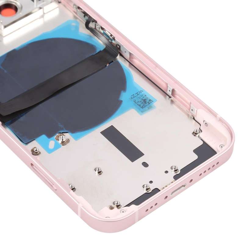 For iPhone 13 Battery Back Cover with Side Keys & Card Tray & Power + Volume Flex Cable & Wireles...