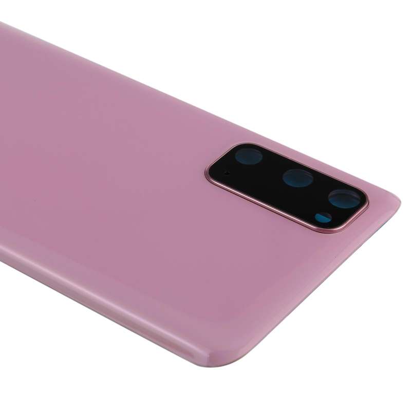 For Samsung Galaxy S20 Battery Back Cover with Camera Lens Cover (Pink)