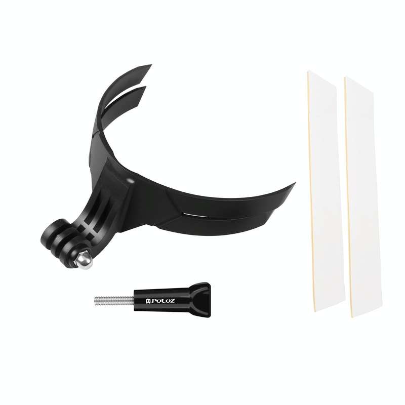 PULUZ Bending Action Camera Motorcycle Helmet Chin Mount (Black)