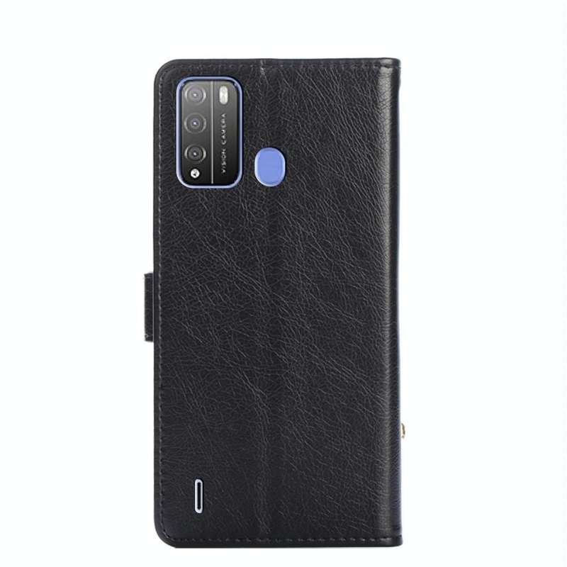 For Itel Vision 1 Pro Zipper Bag Leather Phone Case(Black)