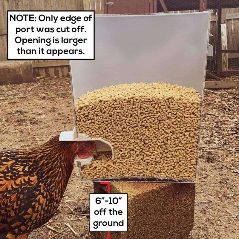 DIY Chicken Feeders Automatic Poultry Feeders Kit For Buckets, Barrels, Troughs, Spec: 6pcs/set W...