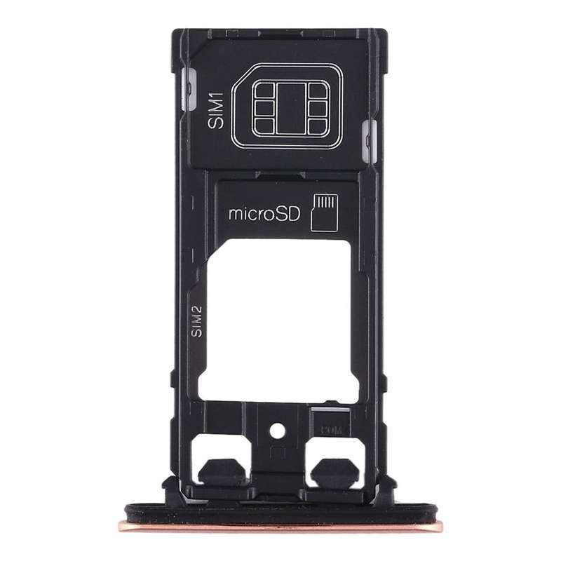 SIM Card Tray + SIM Card Tray + Micro SD Card Tray for Sony Xperia XZ2 Compact(Brown)
