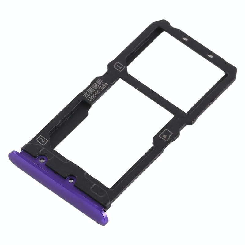 For Vivo X21 SIM Card Tray + SIM Card Tray / Micro SD Card Tray (Purple)