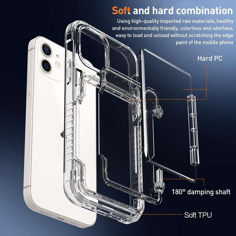 For iPhone 12 / 12 Pro Crystal Clear Flip Card Slot Phone Case(Transparent)