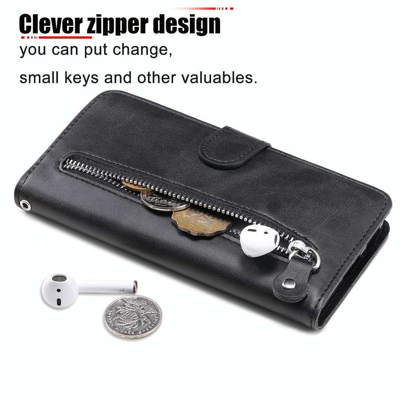 For vivo Y21 / Y21S / Y33S Fashion Calf Texture Zipper Horizontal Flip Leather Phone Case(Black)