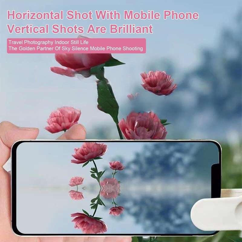 Smartphone Camera Mirror Reflection Clip Selfie Reflector Shooting Supplies, Spec: With Remote Co...