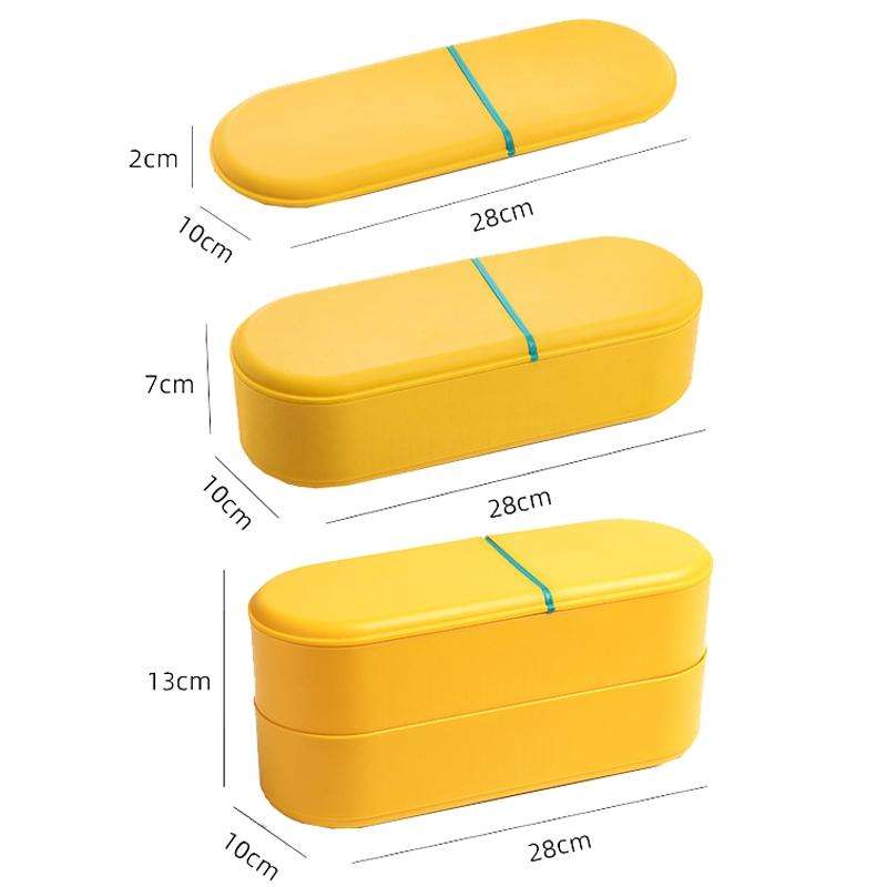 Household Battery Storage Box Data Cable Charger Storage Organizer Box, Color: Pink Double Layer