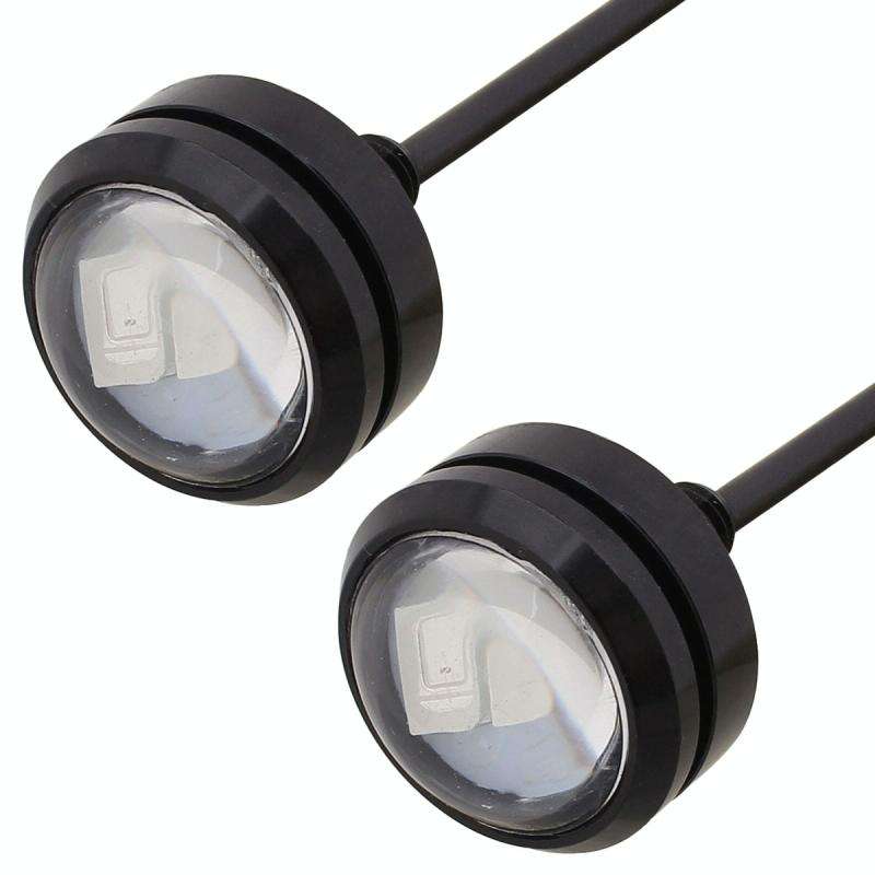 2 PCS 22.5mm 1.5W 150LM Blue Light 3 LED SMD 5630 Spotlight Eagle Eye Light Daytime Running Light...