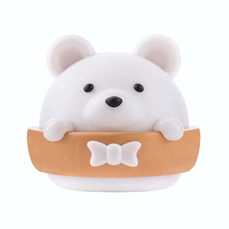Bear Remote Control Night Light Bedside Eye Protection Wall Lamp with 3 Light Modes, Style:Rechar...
