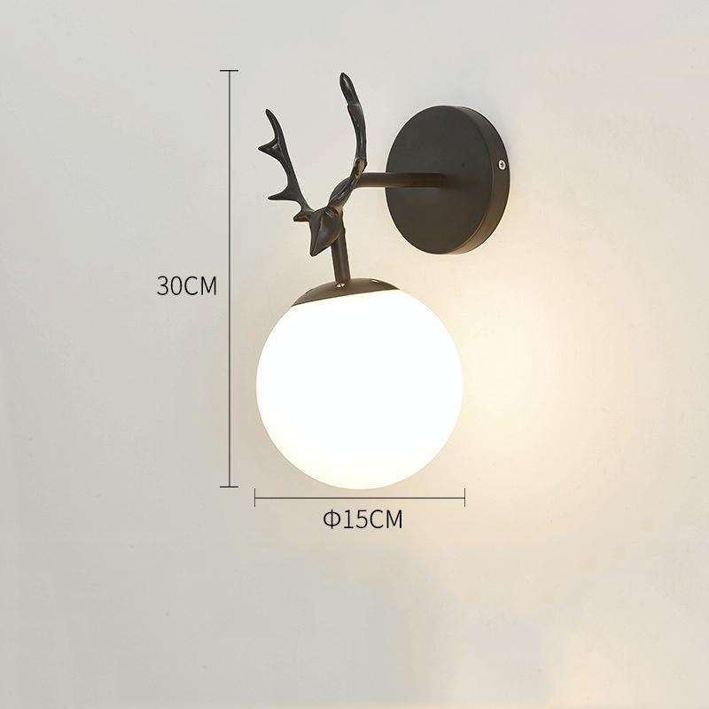 LED Glass Wall Bedroom Bedside Lamp Living Room Study Staircase Wall Lamp, Power source: 12W Tri-...