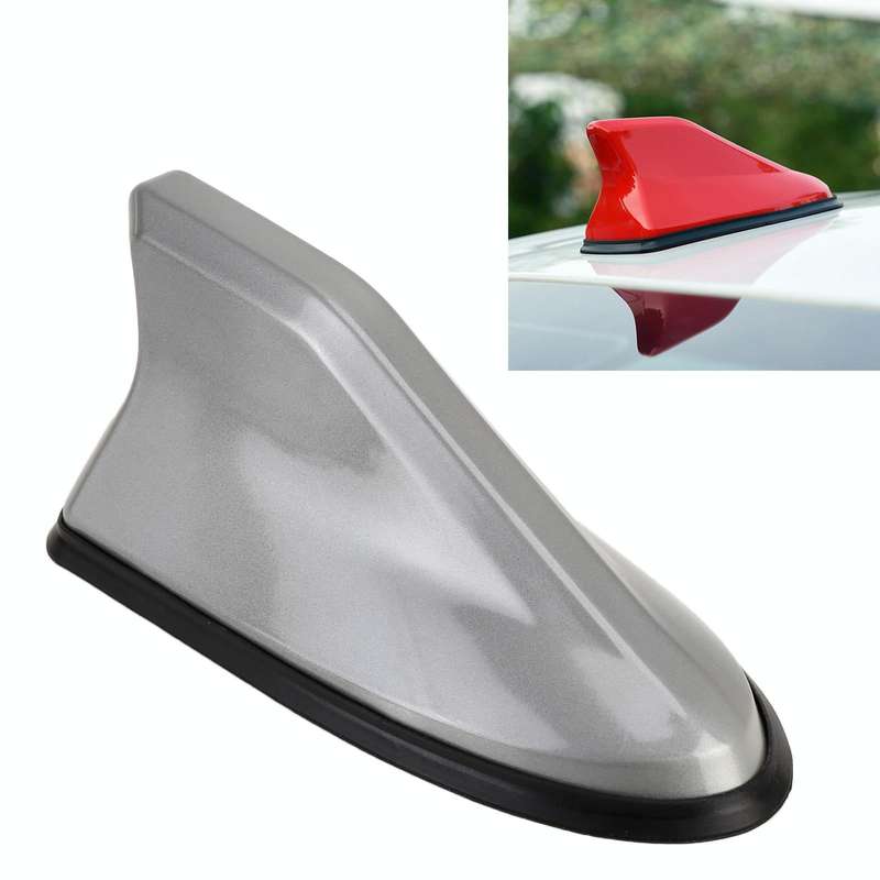 Universal Car Antenna Aerial Shark Fin Radio Signal (Grey)
