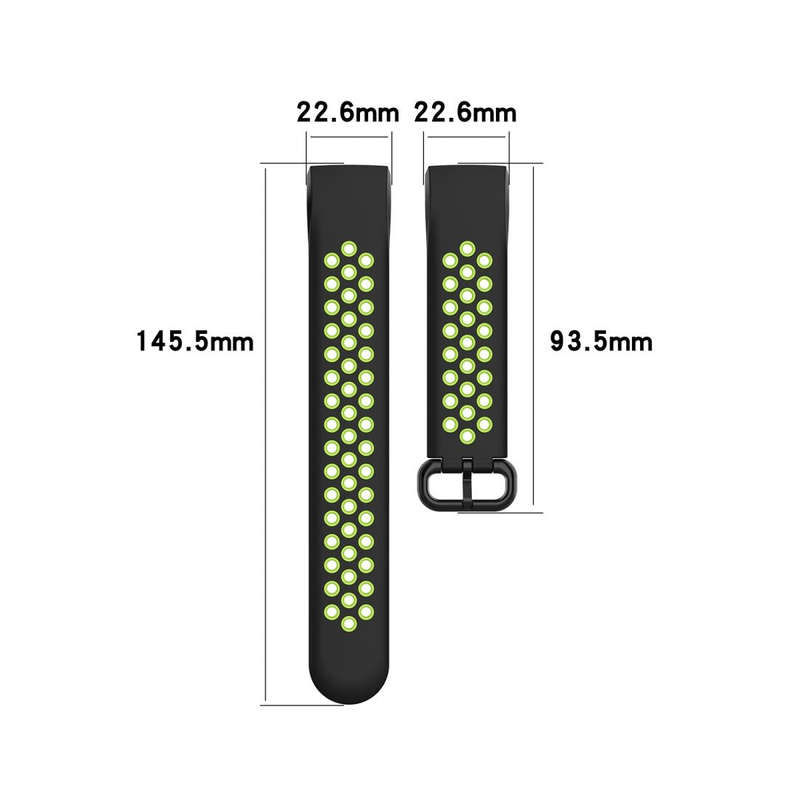 For Fitbit Charge 4 / Charge 3 / Charge 3 SE Watch Button Two Colors Silicone Replacement Strap W...