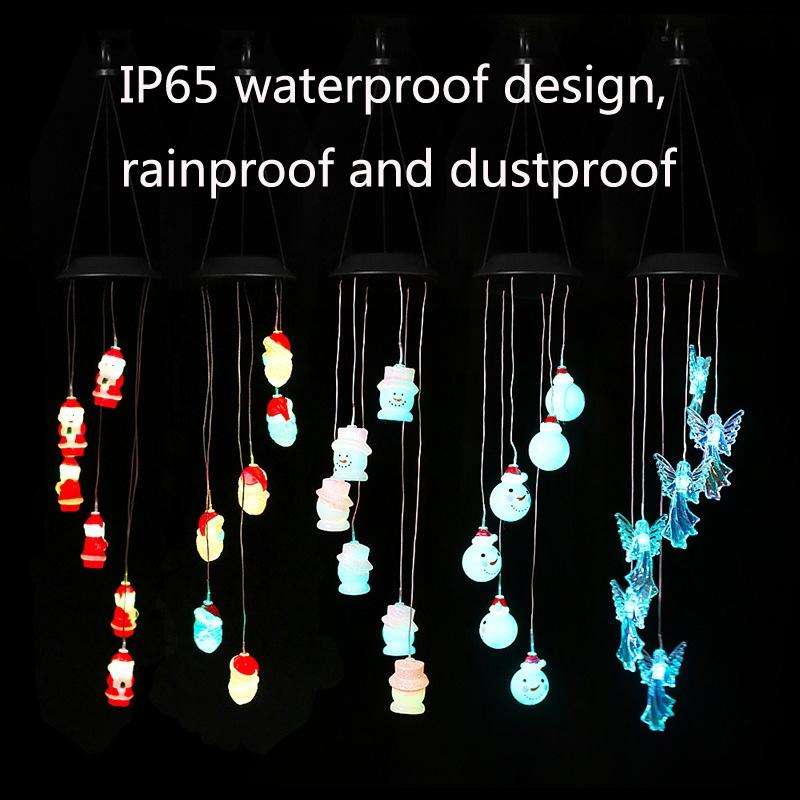 Solar Christmas Wind Chime Lights Outdoor Waterproof Colorful Decoration(D-008)