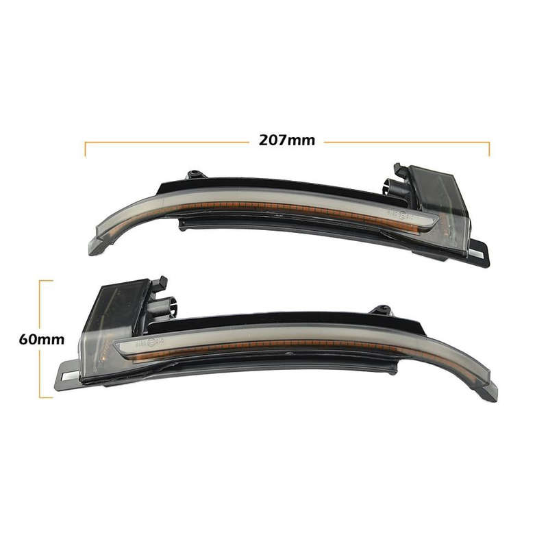 1 Pair For Audi A4 B8 Car Dynamic LED Turn Signal Light Rearview Mirror Flasher Water Blinker (Tr...