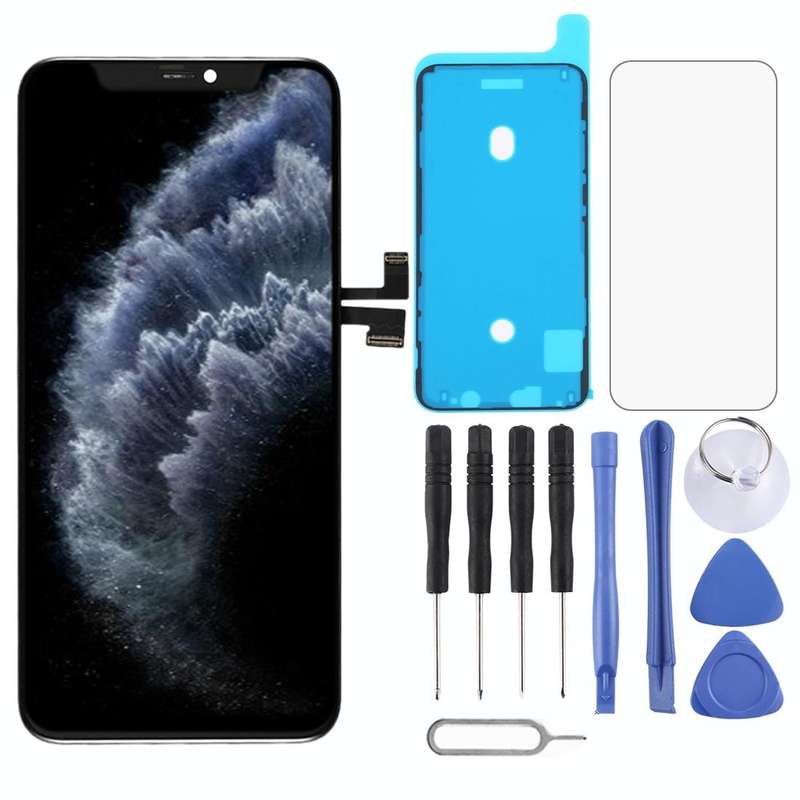 GX OLED LCD Screen for iPhone 11 Pro Max Digitizer Full Assembly with Frame(Black)