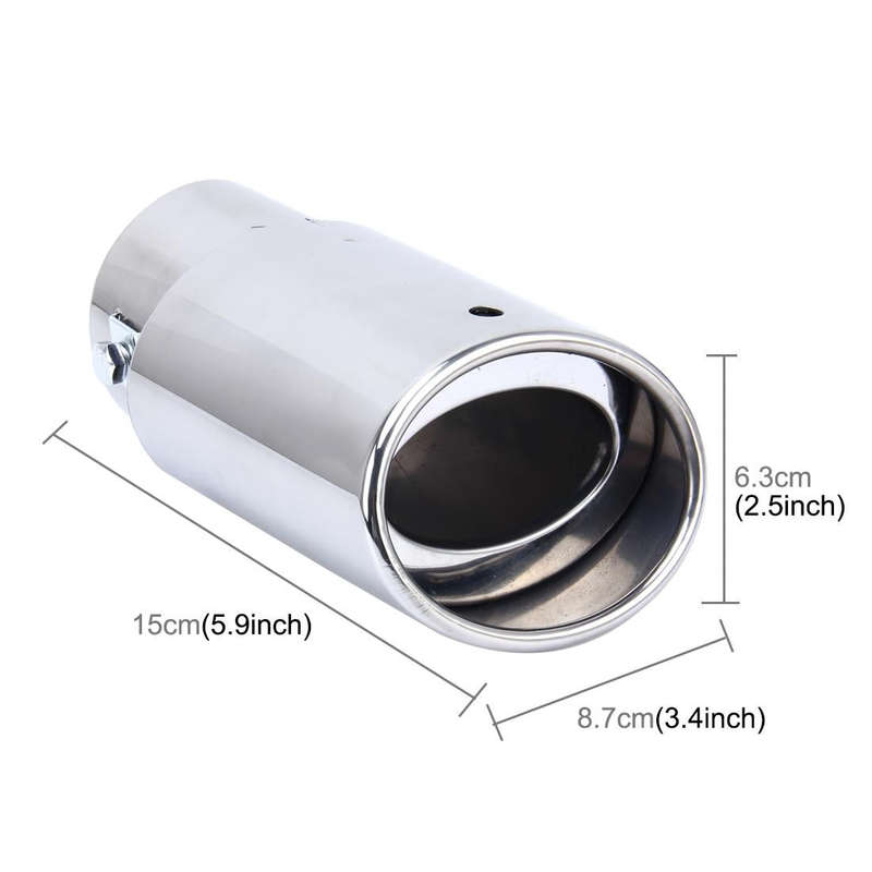 6046 Car Automobile Exhaust Pipe Muffler Modification Stainless Steel Tail Pipes (Inner Diameter ...