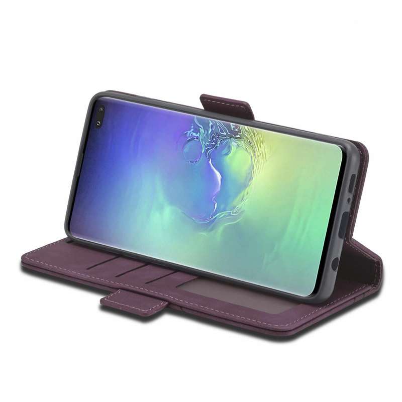 For Samsung Galaxy S10 Forwenw Dual-side Buckle Leather Phone Case(Wine Red)
