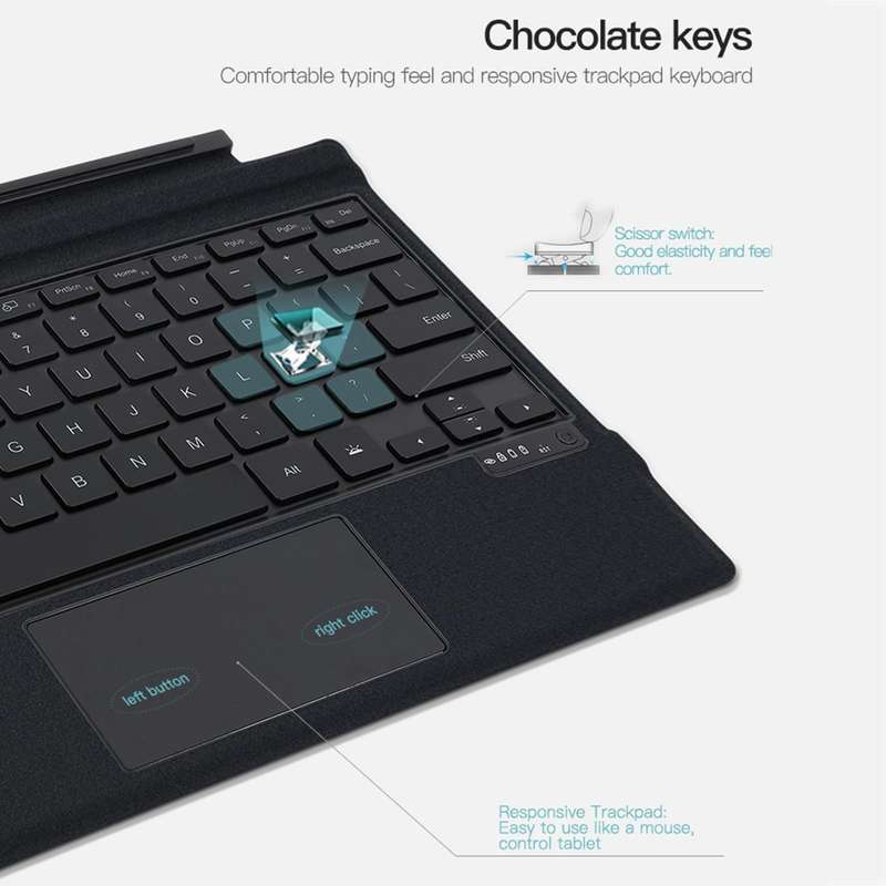For Microsoft Surface Go1 / 2 / 3 Magnetic Bluetooth Keyboard with backlight