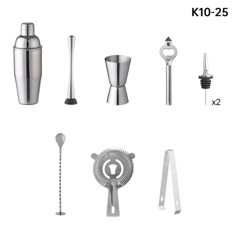 Bamboo and Wood Rack Bartending Tool Set, Spec: K10-25