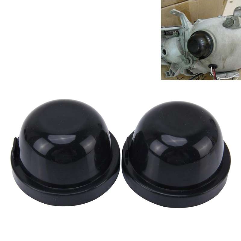 2 PCS Universal Car LED Headlight HID Xenon Lamp Silicone Dust Cover Seal Caps for Car Retrofit, ...