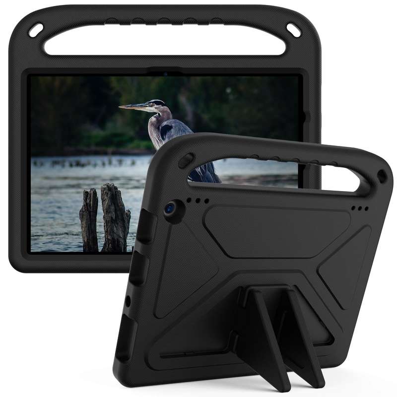 For Amazon Fire HD 10 2021 Handle Portable EVA Shockproof Anti Falling Protective Case with Trian...