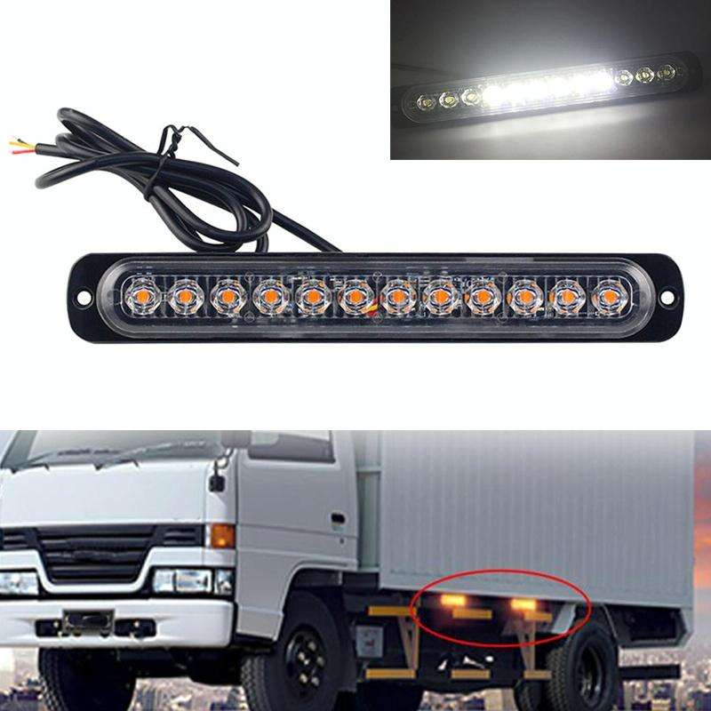 DC12V-24V / 36W Car Truck Emergency Strobe Flash Warning Light 12LEDs Long Ultra-thin Side Lights...