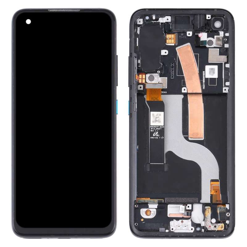 Original AMOLED LCD Screen for Asus Zenfone 8 ZS590KS Digitizer Full Assembly with FrameBlack)
