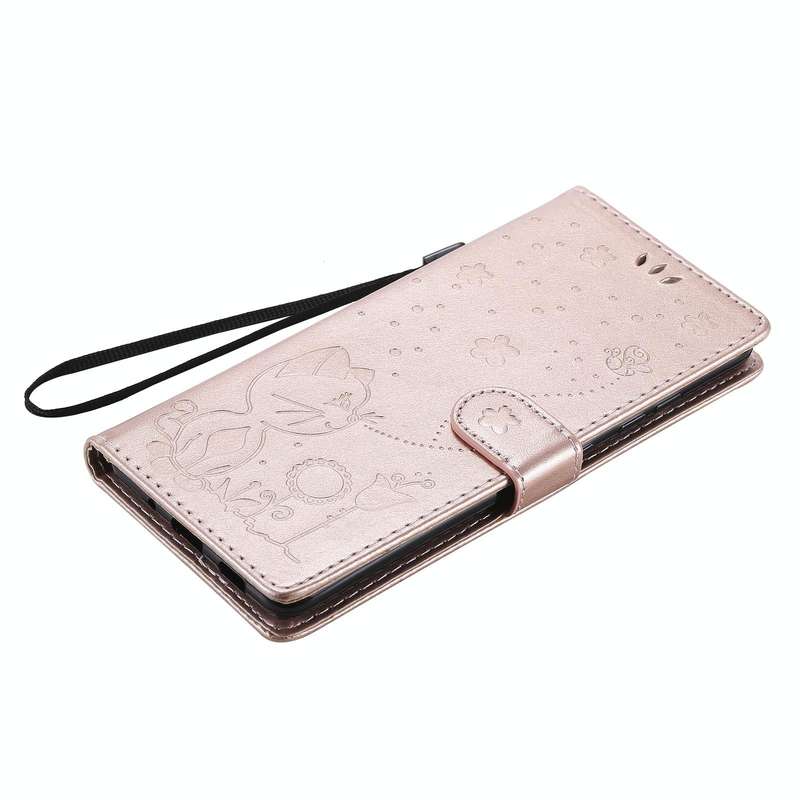For Samsung Galaxy S20 FE Cat Bee Embossing Pattern Shockproof Horizontal Flip Leather Case with ...