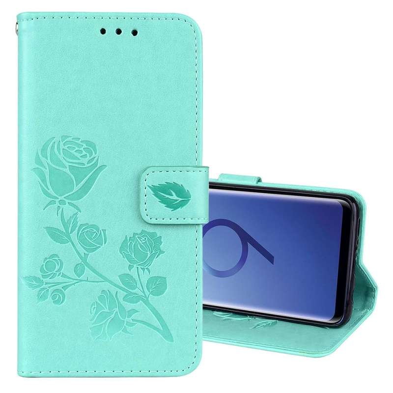 For Galaxy S9 Rose Embossed Horizontal Flip Environmental PU Leather Case with Holder & Card Slot...