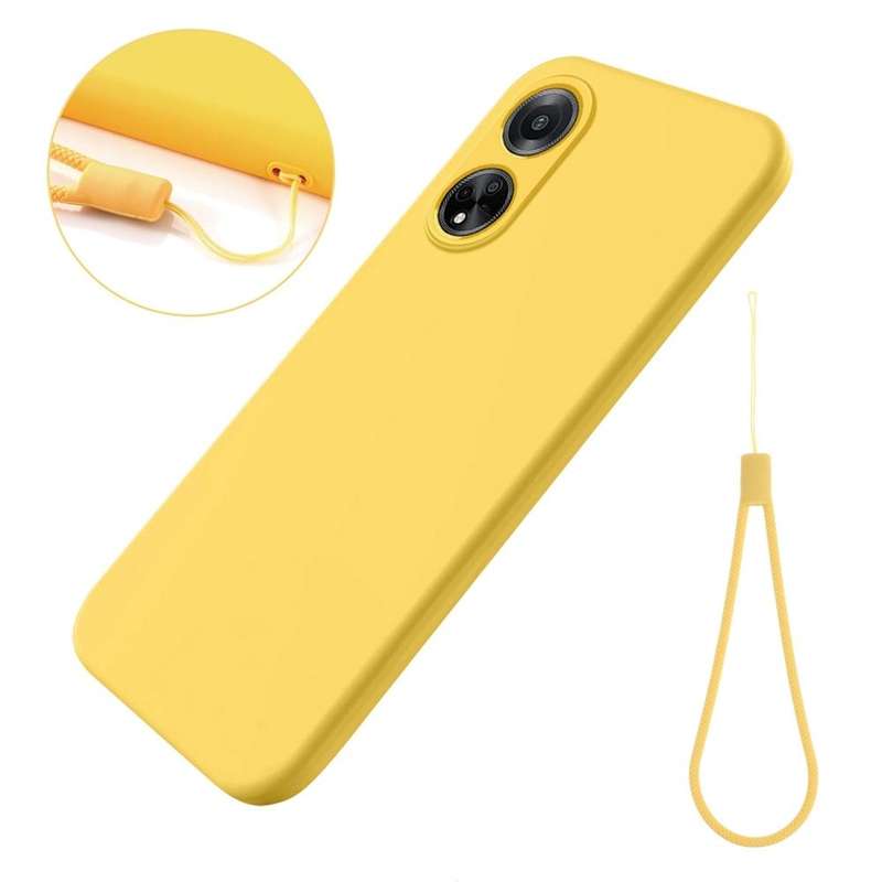 For OPPO F23 5G / A98 5G / A1 5G Pure Color Liquid Silicone Shockproof Phone Case(Yellow)