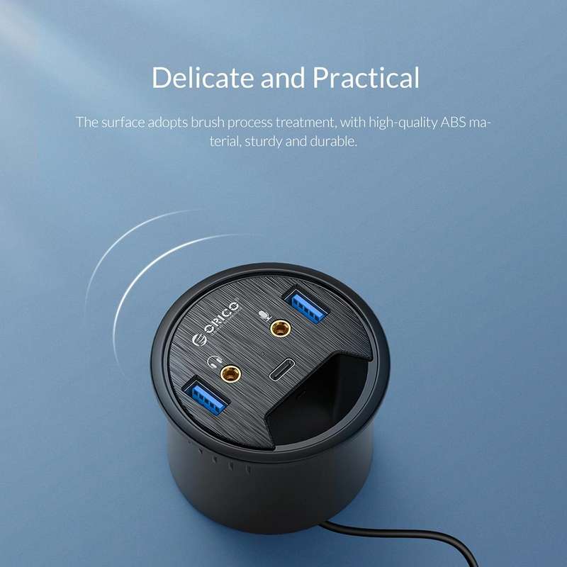 ORICO DESK-2U1C Desktop Power Grommet Multi-Function HUB