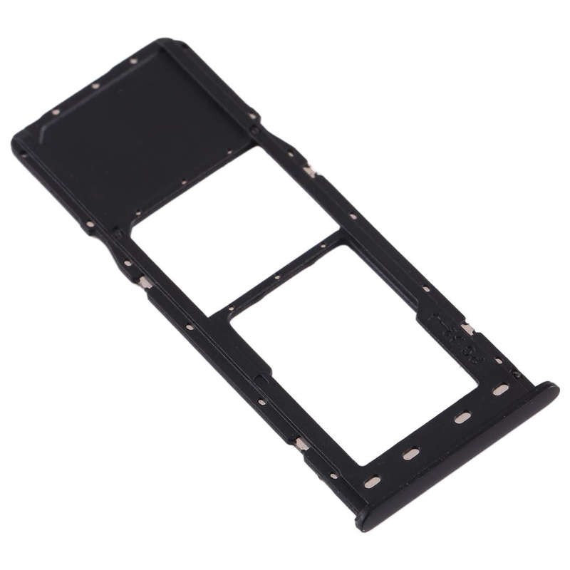 For Galaxy A10 SIM Card Tray + Micro SD Card Tray (Black)