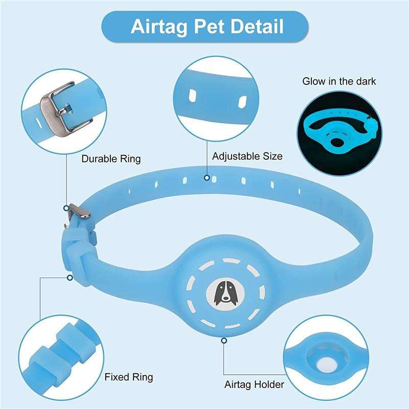 Pet Luminous Collar Locator Cover for Airtag, Specification: M(Luminous Green)