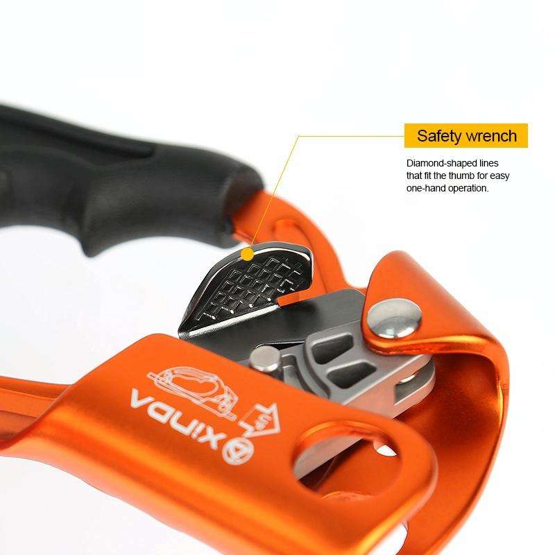 XINDA TP-8606 Outdoor Rock Climbing Aerial Work Anti-fall Handheld Rope Gripper for 8-12mm Diamet...