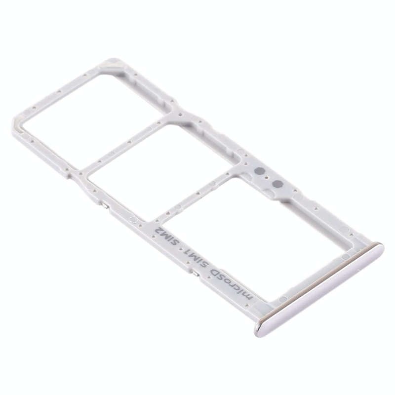 For Samsung Galaxy A51 / A515 SIM Card Tray + SIM Card Tray + Micro SD Card Tray (Silver)