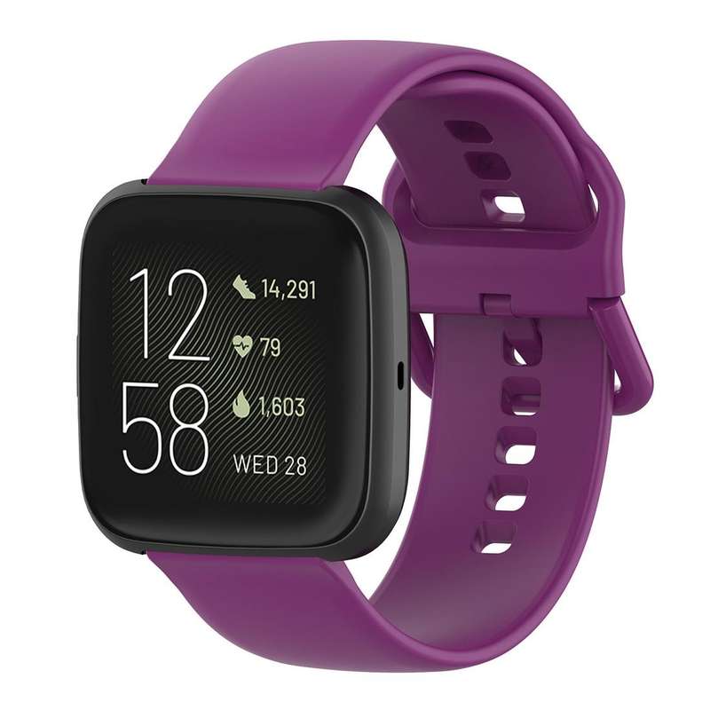 23mm Color Buckle Silicone Wrist Strap Watch Band for Fitbit Versa 2 / Versa / Versa Lite / Blaze...