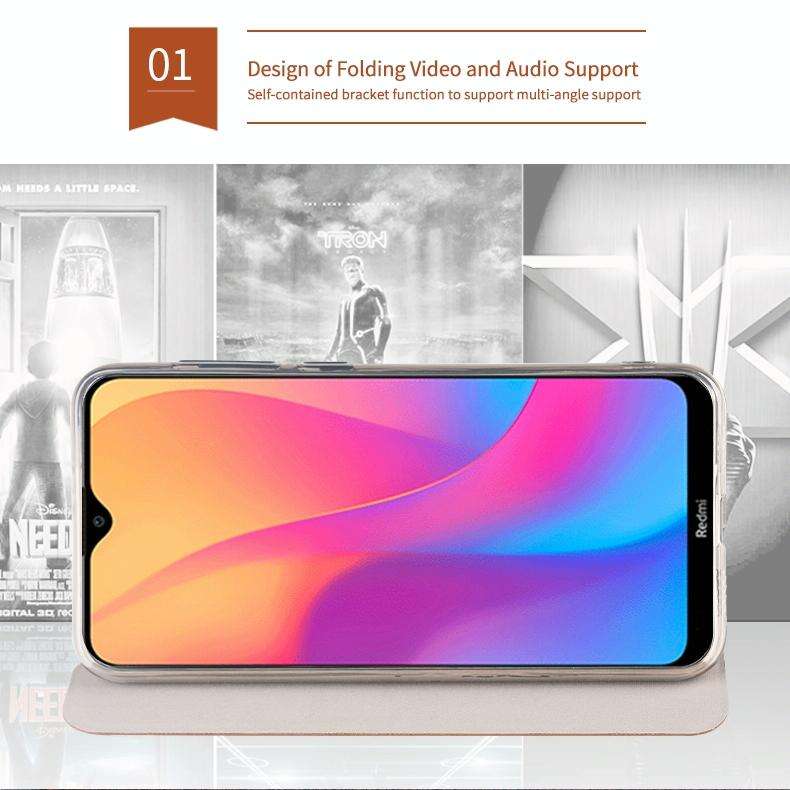 For Xiaomi RedMi 8A MOFI Rui Series Classical Leather Flip Leather Case With Bracket Embedded Ste...