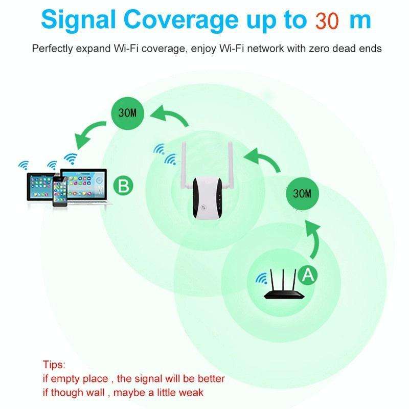 KP300T 300Mbps Home Mini Repeater WiFi Signal Amplifier Wireless Network Router, Plug Type:EU Plug