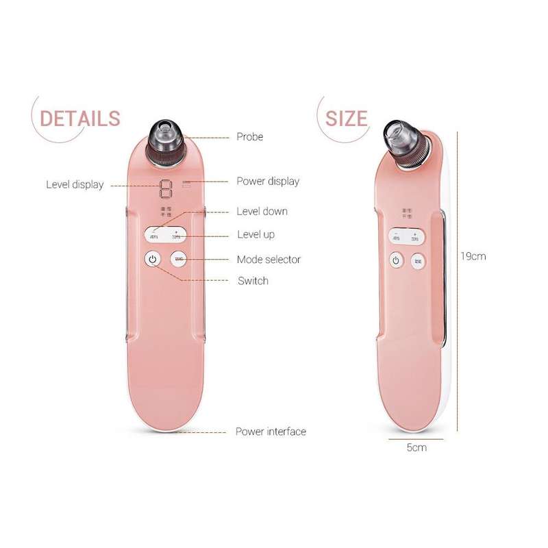 K-SKIN KD803A 3 Level Intensity Blackhead Removal Pore Cleaner Suction Rechargeable Black Spot Cl...