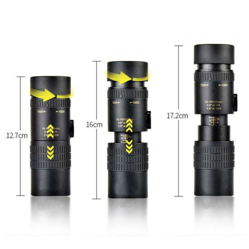High magnification HD Low Light Level Night Vision Continuous Zoom Monocular, Specification:10 - ...