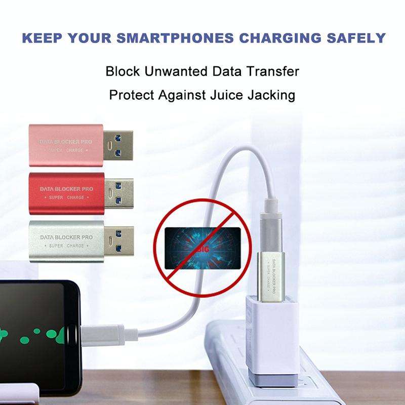 GE06 USB Data Blocker Fast Charging Connector(Black)