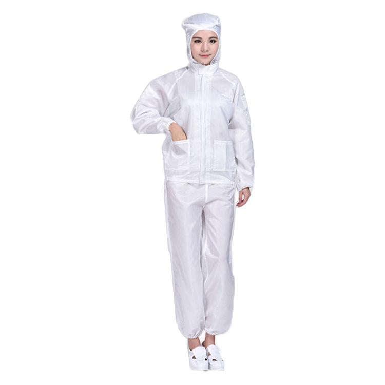 Striped Anti-static Split Hood Dust-proof Work Suit, Size:XXXXL(White)