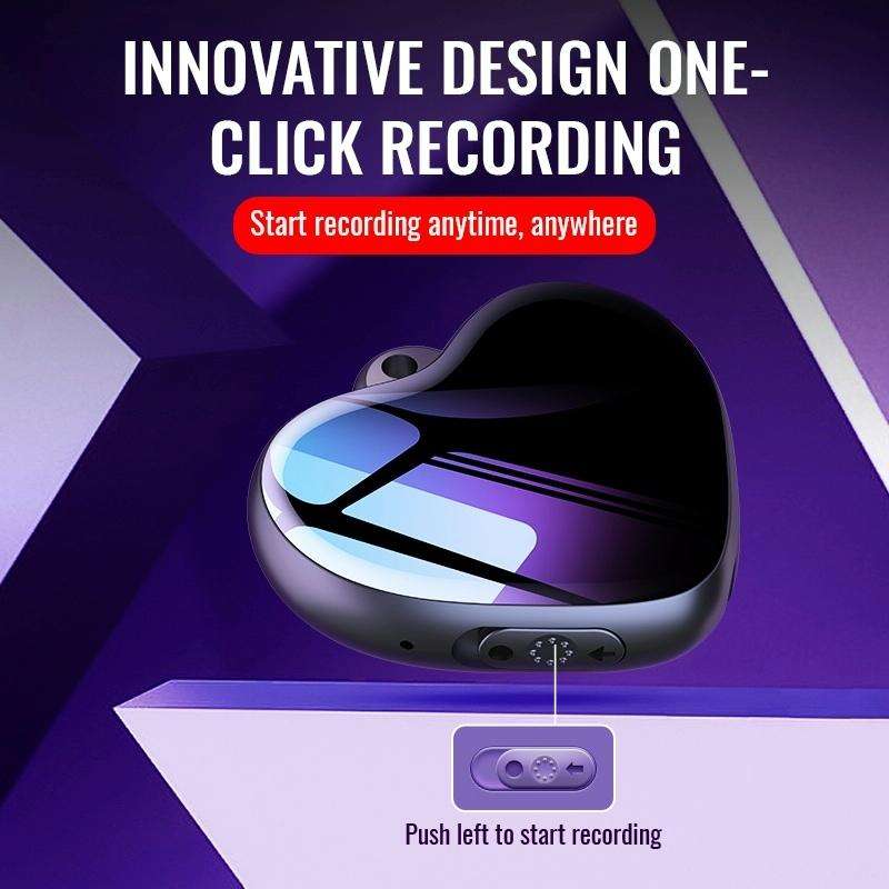 Q66 Heart Pendant Smart HD Noise Reduction Voice Control Recording Pen, Capacity:4GB
